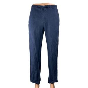 Orlebar Brown Men Blue High Rise Straight Leg Chino Khaki Trouser Pants Size 30